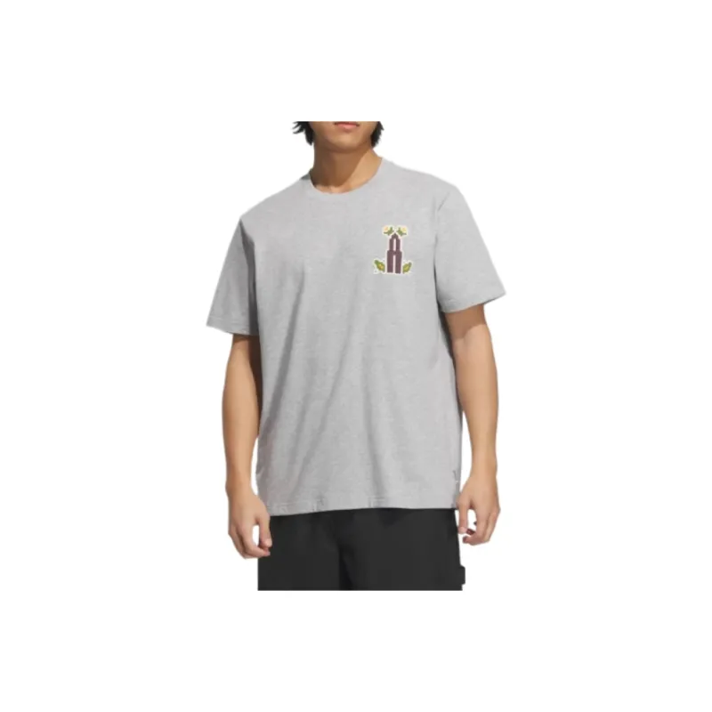Adidas Originals T Shirts Men Medium Heather Gray-0