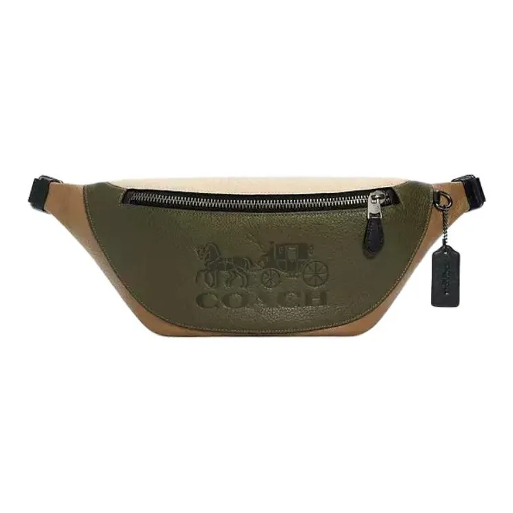 COACH Warren Crossbody Bag Fanny Pack Sling Bag Large Size Men's Brown Jasper Multicolor-0