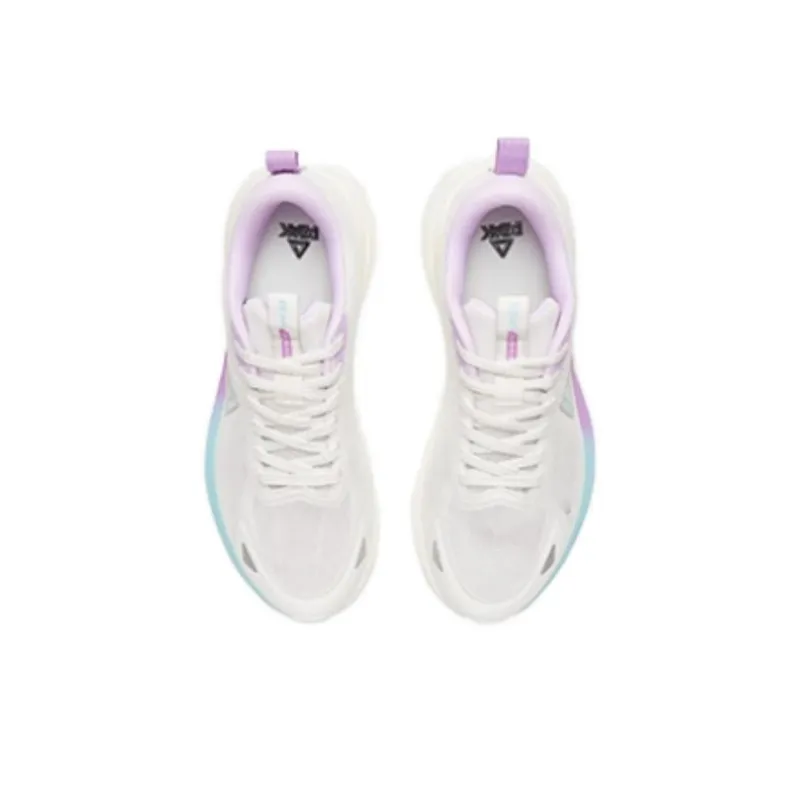 PEAK Breathable Coverage Low Top Training Sprint City Commute Running Shoes Women's White Purple-3