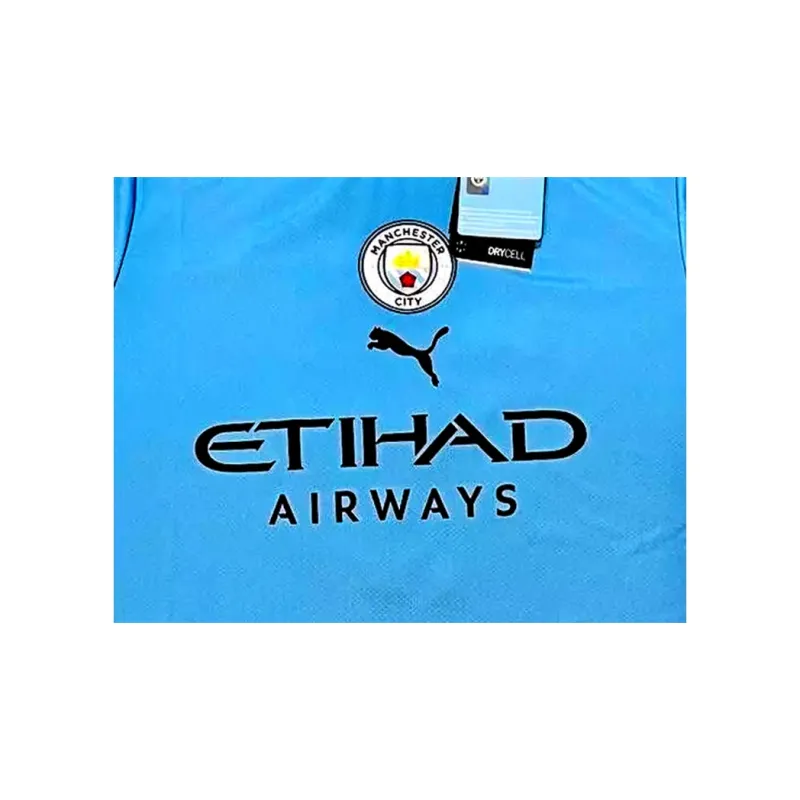 Three For Manchester City Team Jersey Exquisite Mounting, Outer Frame Approx. 65x85cm-4