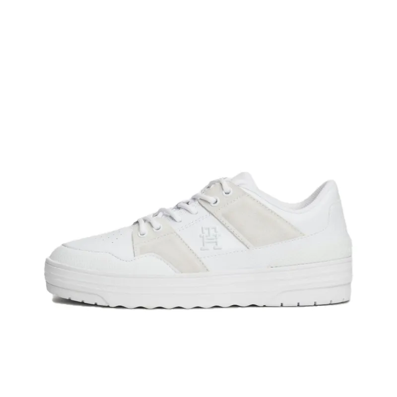 Tommy Hilfiger Trainers Low Top Basketball Shoes Women's White-0