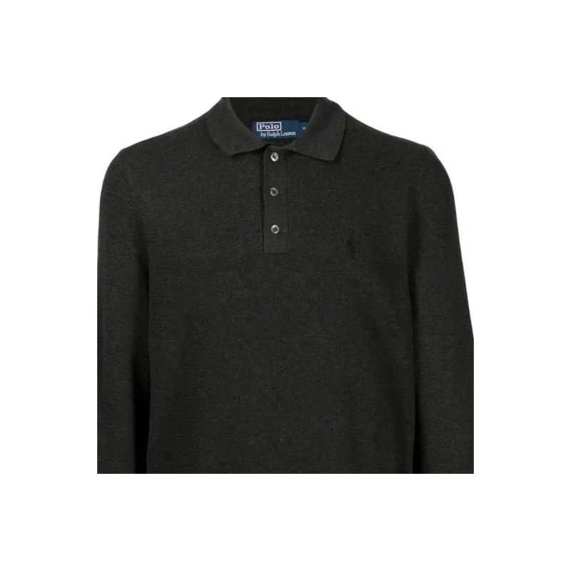 Polo Ralph Lauren Mélange effect Cashmere Polo Jumper-3