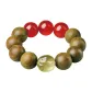 [Chinese Zodiac Dog]Citrine Green Sandalwood Beaded Bracelet
