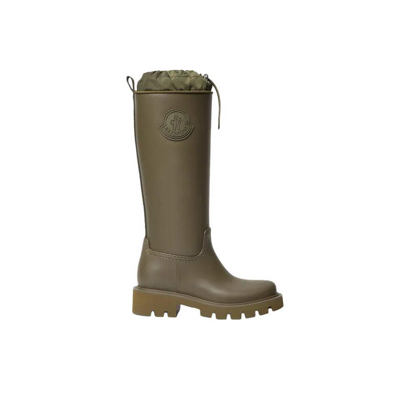 Moncler Kickstream Rain Boots Women's Olive Green-1