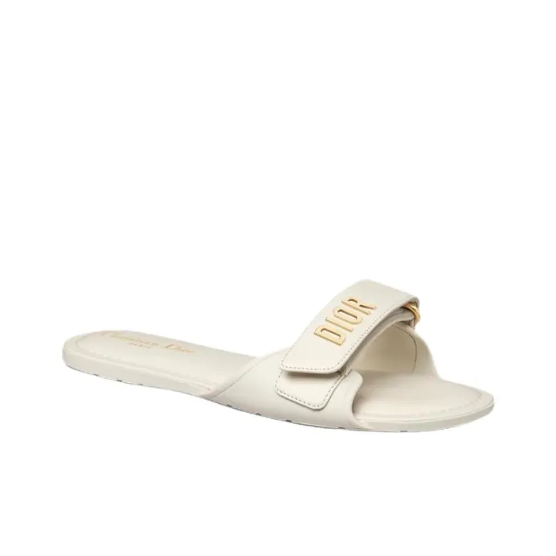DIOR Abrasion Resistant Slide Slippers Women's White-2