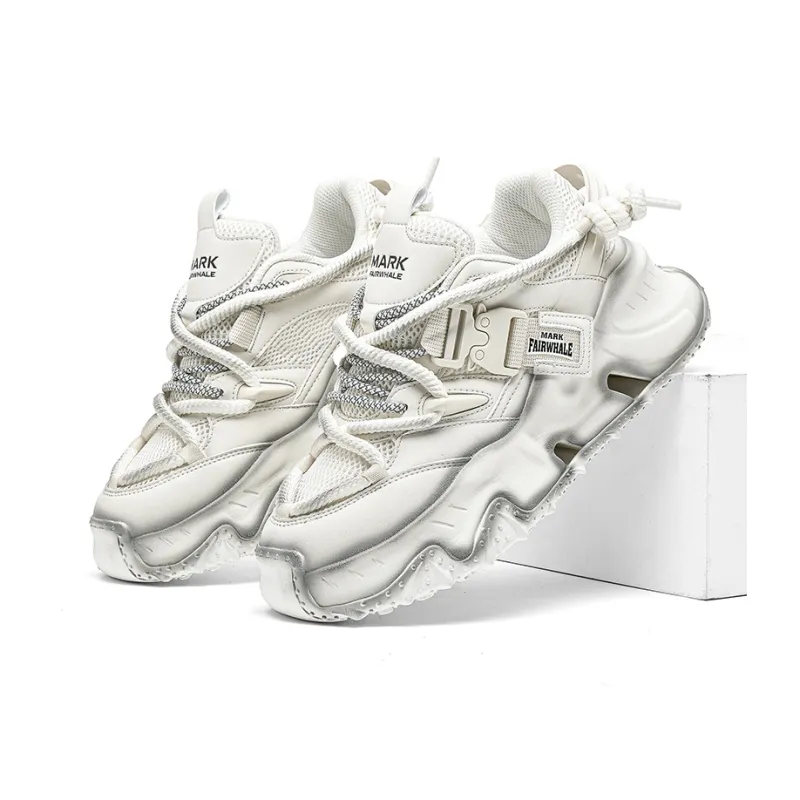 FAIRWHALE Slip Resistant, Abrasion Resistant, Lightweight Low Top Chunky Sneakers Unisex-23