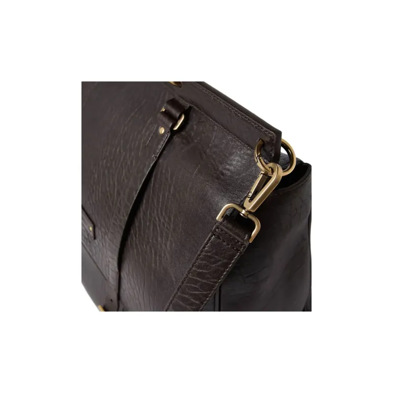 Brunello Cucinelli Leather Briefcase Men's Cedar Brown-3