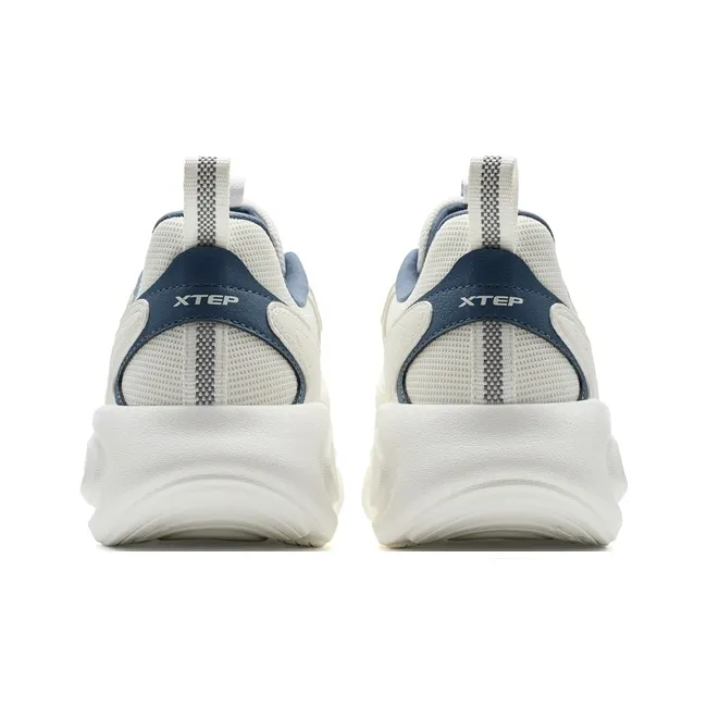 XTEP Star Meteorite Lite Wear resistant And Lightweight Low Top Casual Shoes Men's Sail White Gray Indigo Blue-4