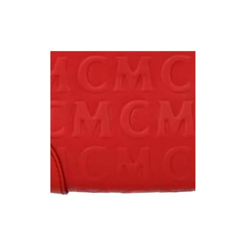 MCM Cow Leather Suitcase Handbag Trumpets Women's Poppy Red-4