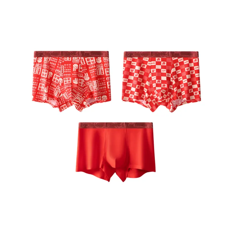 LUYOUYE Four Sided Underpants Men's 3 Pack-4