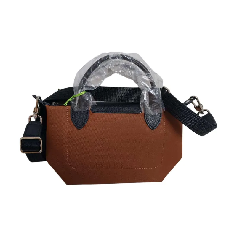 LONGCHAMP Recycled Canvas Dumpling Bag, Shoulder Bag, Crossbody Bag, Handbag Mini Women's Chocolate-1