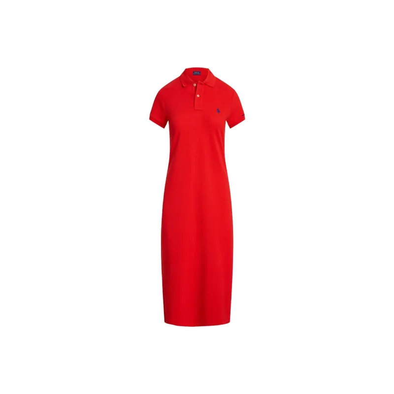 Polo Ralph Lauren Short Sleeved Dress Women's Red-0