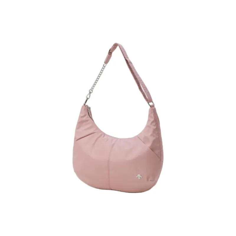 DESCENTE Polyester Crescent Bag Shoulder Bag Medium Size Women's Pink-1