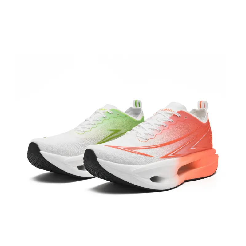 CIELMODE Cushioning Abrasion Resistant Breathable Low Top Running Shoes Unisex Orange Green Mismatched-0