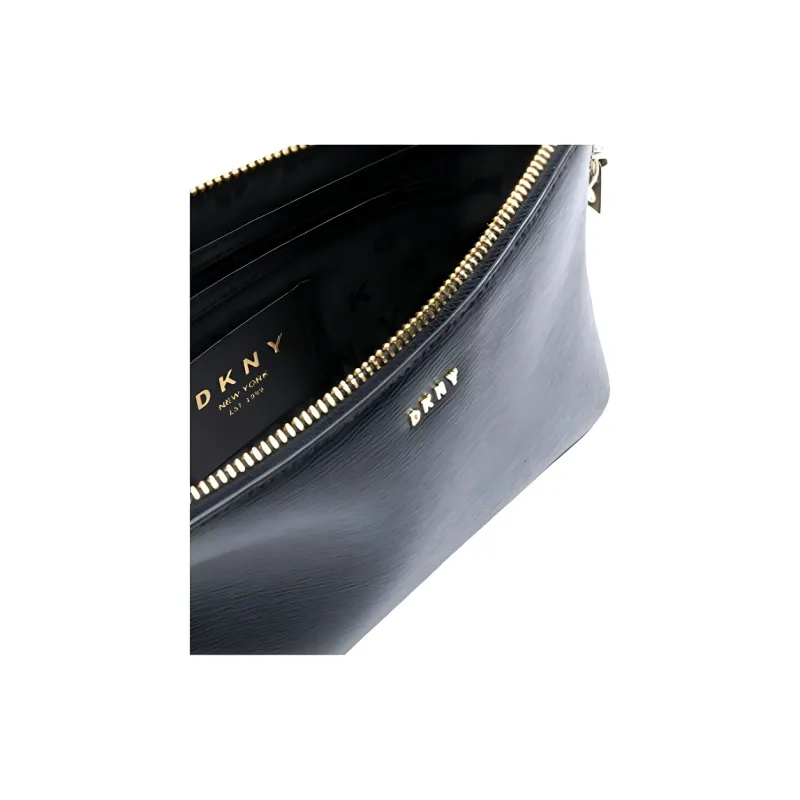 DKNY Cow Leather Shoulder Bag Women's Black-2