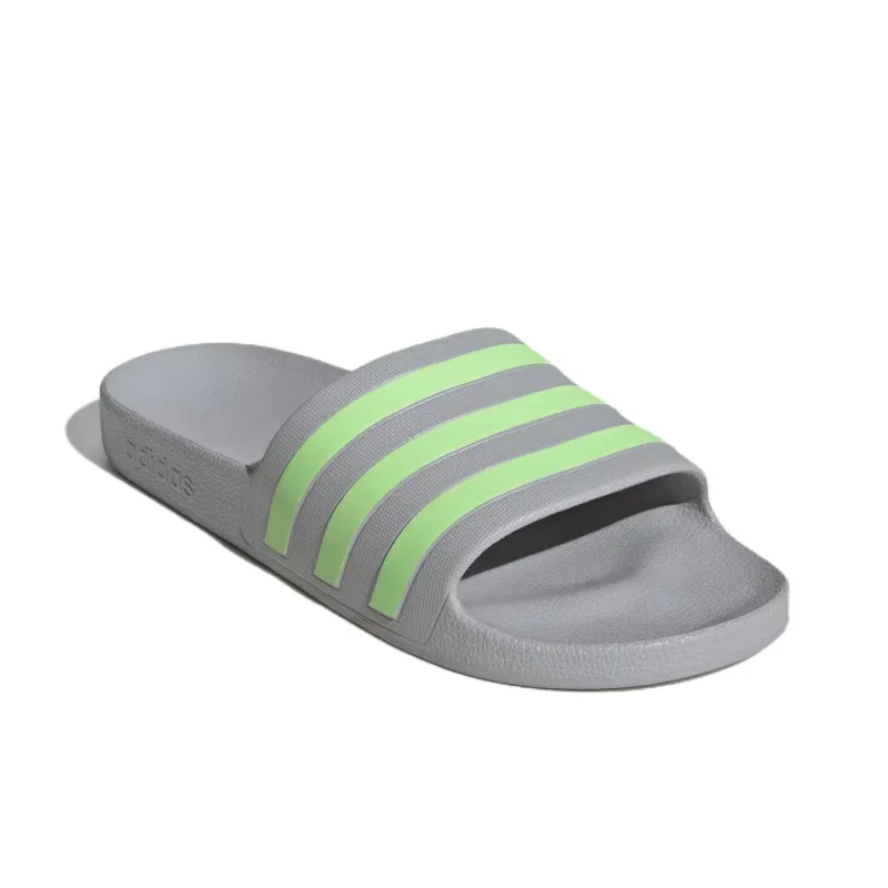 Adidas Adilette Aqua Slip Resistant Abrasion Resistant Slide Slippers Unisex Gray Green-2