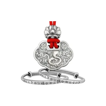 YINDIEFANG 999 Fine Silver Bangles Kids'