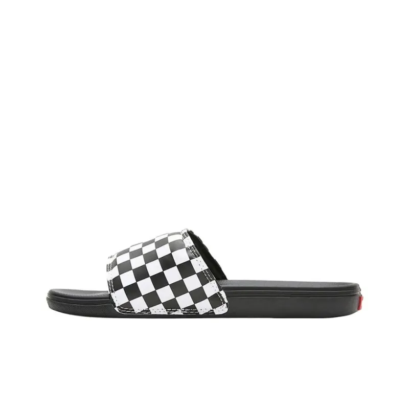 Vans La Costa Abrasion Resistant Slide Slippers Unisex Black White-0