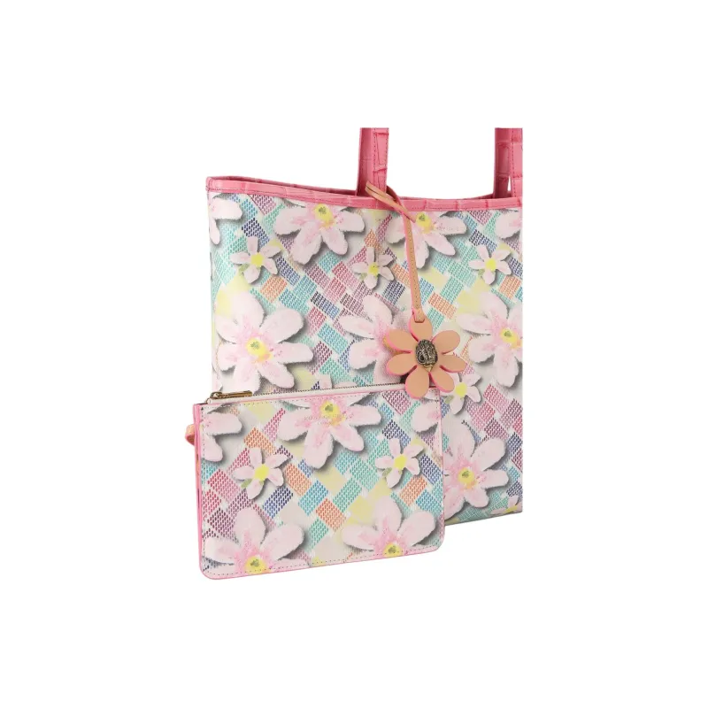 Kurt Geiger London Canvas Tote Bag, Shopping Bag, Shoulder Bag, Handbag Unisex Pink-2