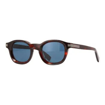 Zegna Acetate Round Sunglasses Unisex Brown