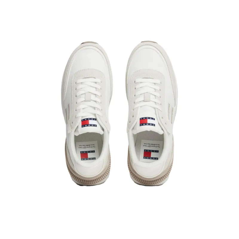 Tommy Hilfiger Trainers Abrasion Resistant Slip Resistant Low Top Casual Running Shoes Women's White Gray-3