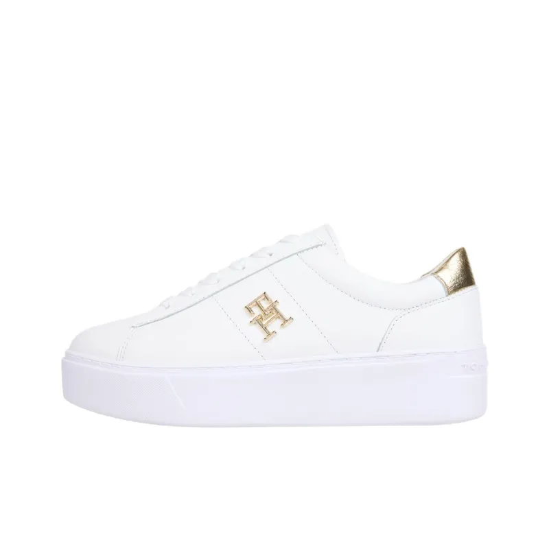 Tommy Hilfiger Trainers Low Top Skateboard Shoes Women's White-0