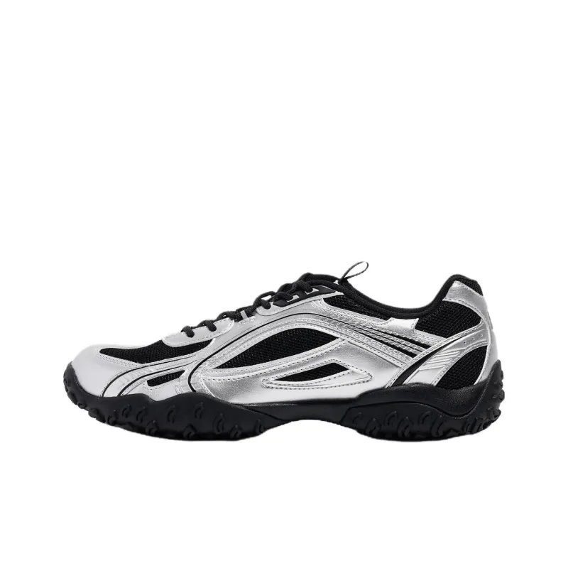 FILA Eshape Shock Absorbers Low Top Casual Shoes Unisex Silver Black-0