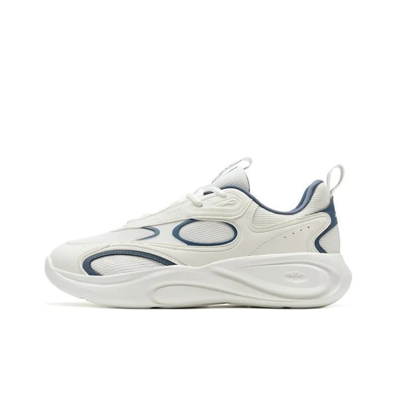 XTEP Star Meteorite Lite Wear resistant And Lightweight Low Top Casual Shoes Men's Sail White Gray Indigo Blue-0