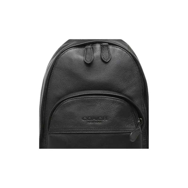 COACH Houston Cow Leather Crossbody Bags Sling Bags Small Size Men's Black-5
