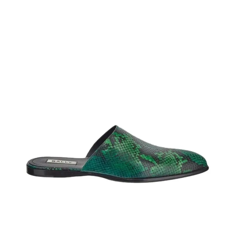 BALLY Closed Toe Slippers Men's Green-1