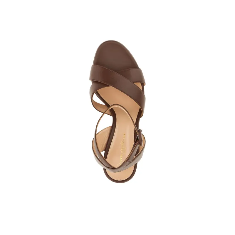 GIANVITO ROSSI Sabrina One Strap Sandals 10.5cm Women's Brown-4