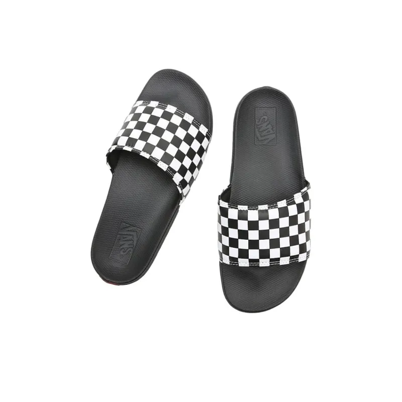 Vans La Costa Abrasion Resistant Slide Slippers Unisex Black White-2