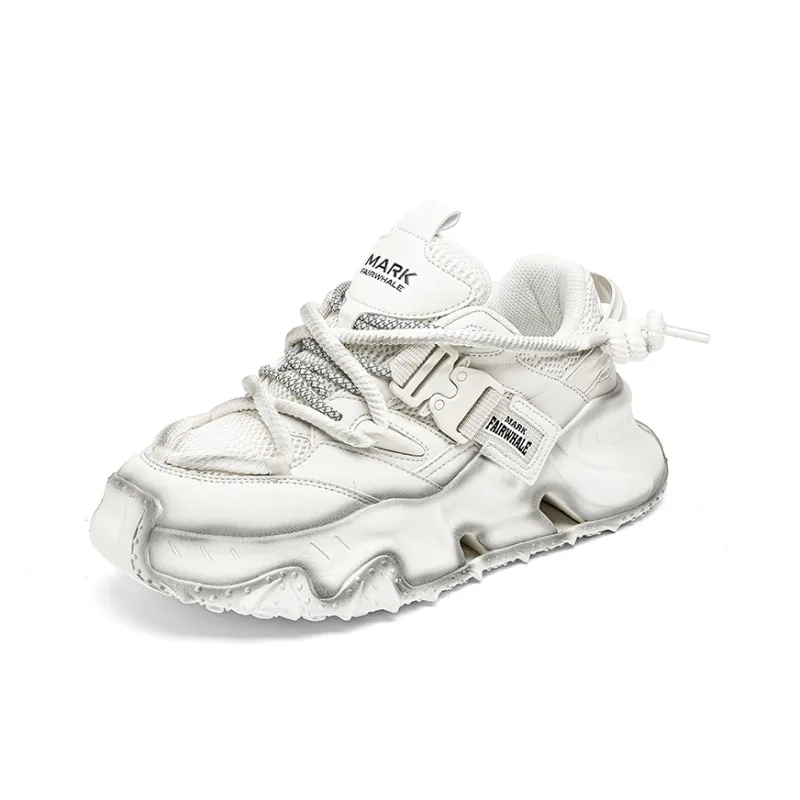 FAIRWHALE Slip Resistant, Abrasion Resistant, Lightweight Low Top Chunky Sneakers Unisex-21