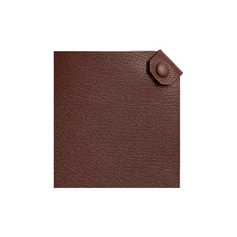 HERMES Tarmac Chamkila Goat Skin Passport Holder Women's 4D Terre Earth Yellow-1