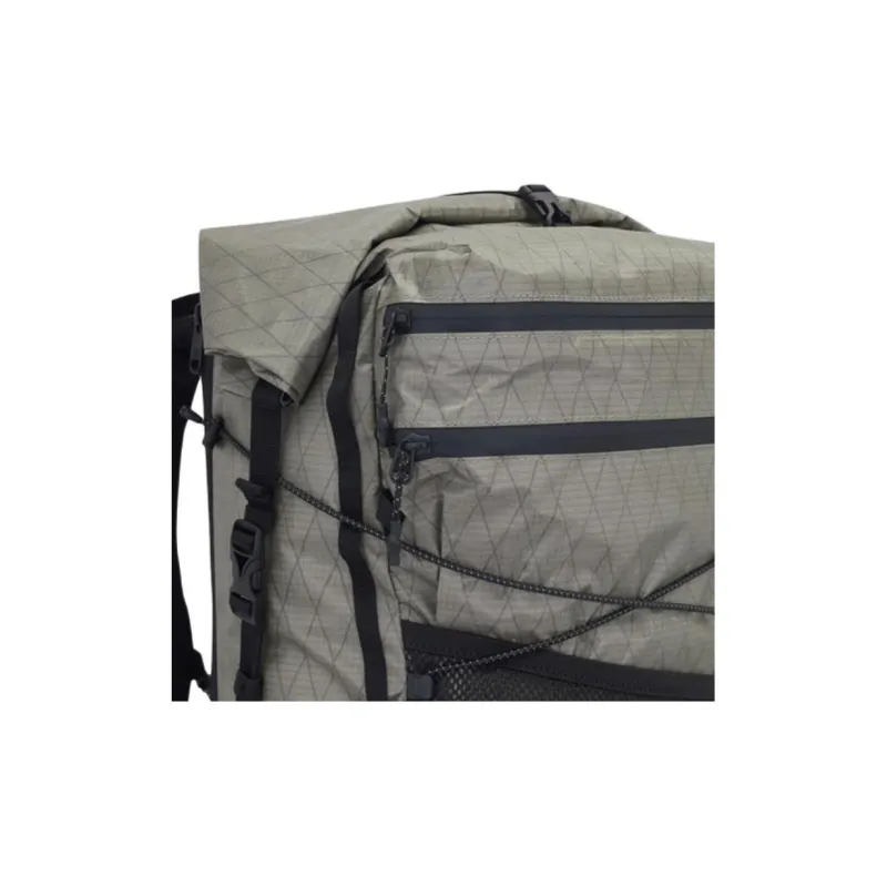 KOLON SPORT Nylon Outdoor Mountaineering Bag Backpack Unisex Black & Khaki-5