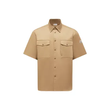 Moncler Shirts Men Khaki