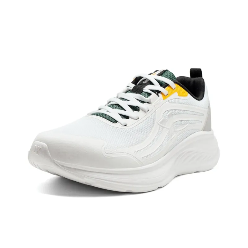 XTEP Cushioning, Breathable, Supportive Low Top Casual City Commute Running Shoes Men's White-1