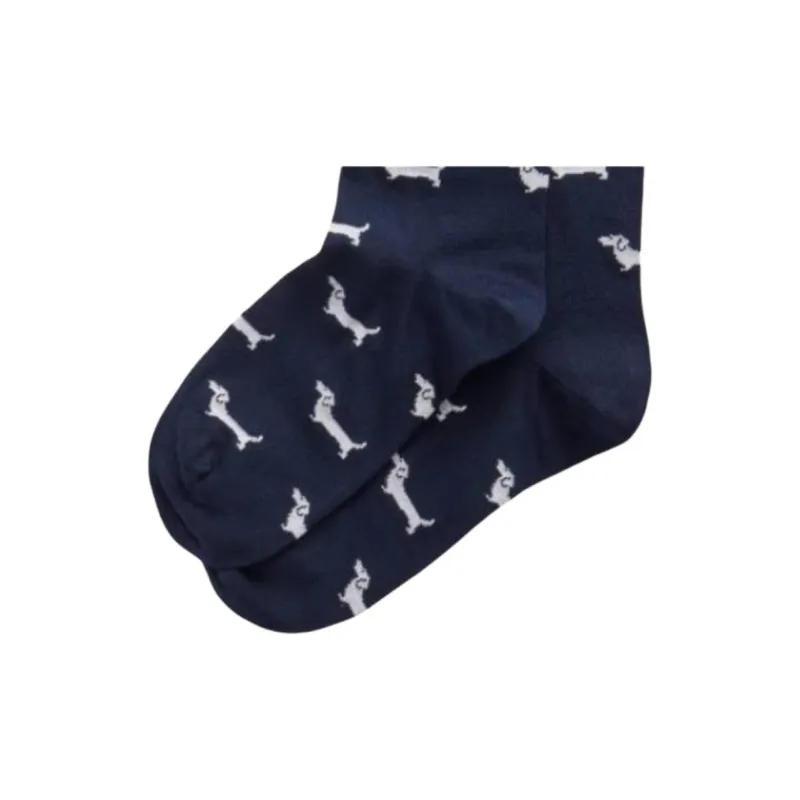 THOM BROWNE· Mid Calf Socks Women's 1 Pack Marine Blue-1