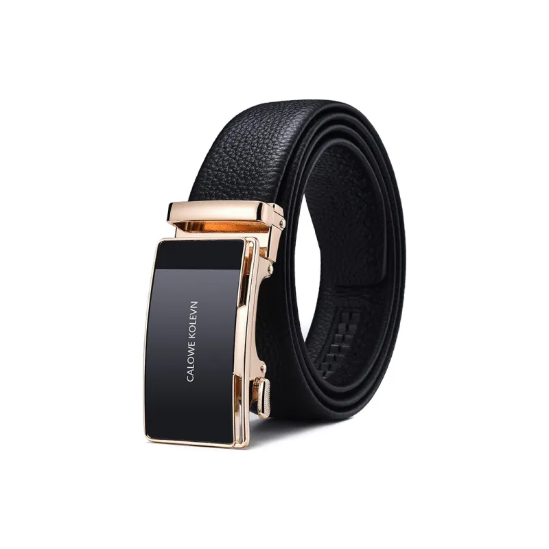 CALOWE KOLEVN Top Grain Cow Leather Belt Gift Box Set Men's 3.5cm-6