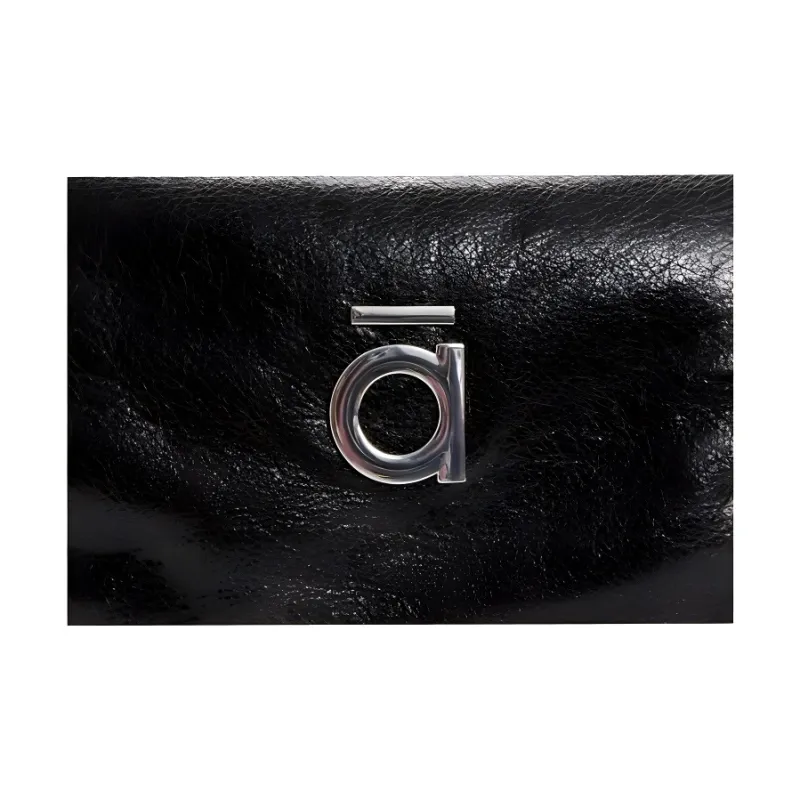 Alloy Versatile Fashion, Large Capacity Commute, Stylish Minimalist Style Crossbody Bag, Shoulder Bag Unisex Black-3