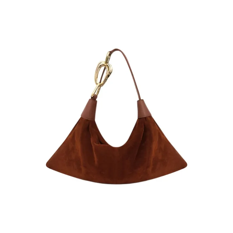 Zimmermann Leather Hobo Bag, One Shoulder Handbag Trumpets Women's Tan-0