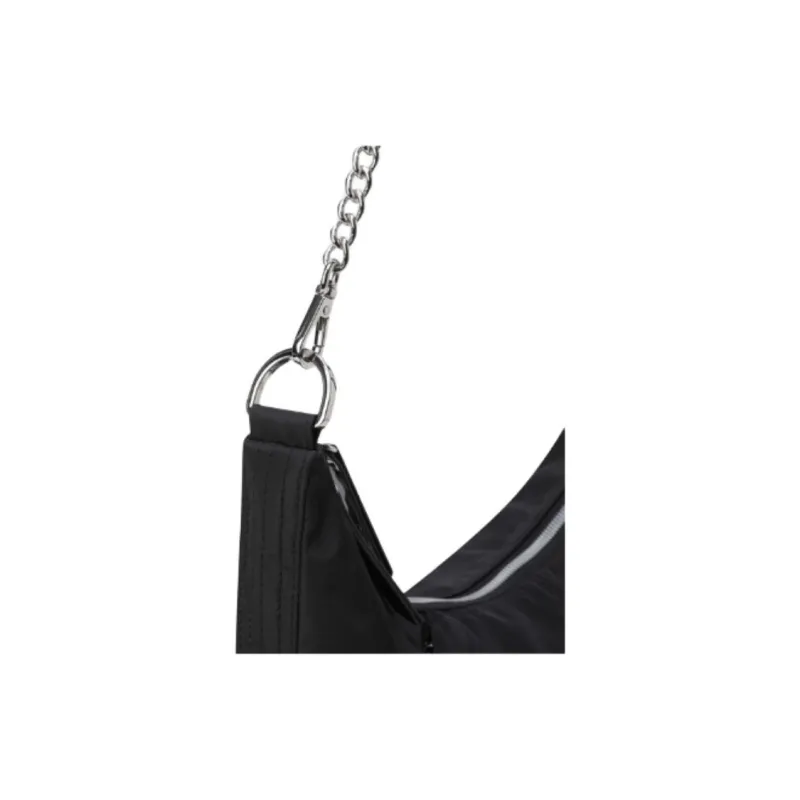 DESCENTE Polyester Crescent Bag Shoulder Bag Medium Size Women's Black-5