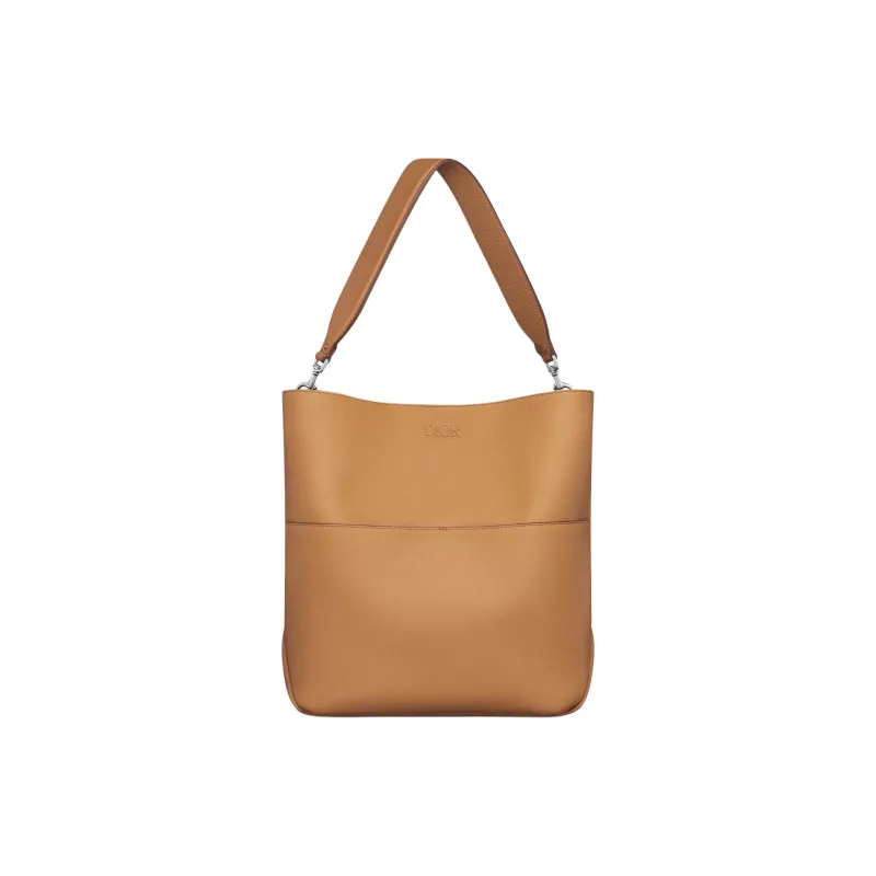 DIOR Cow Leather Water Dumpling Bag, Handbag, Shoulder Bag Men's Brown-0