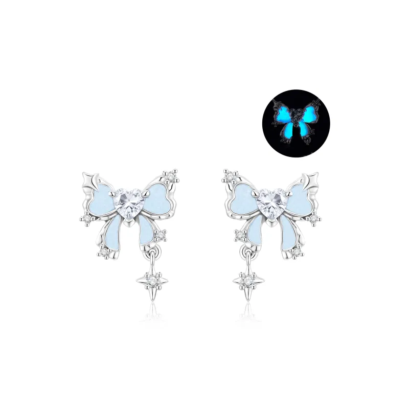 ZSY S925 Silver Stud Earrings Women's-1