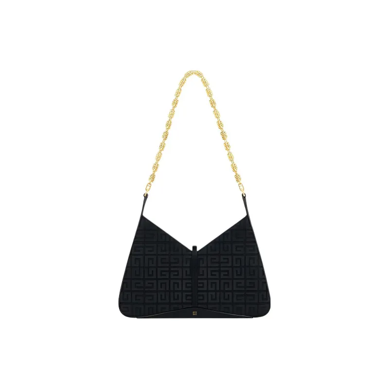 Givenchy Cut out Cotton And Acrylic Blend Crossbody One Shoulder Handbag Trumpets Women's Black-3
