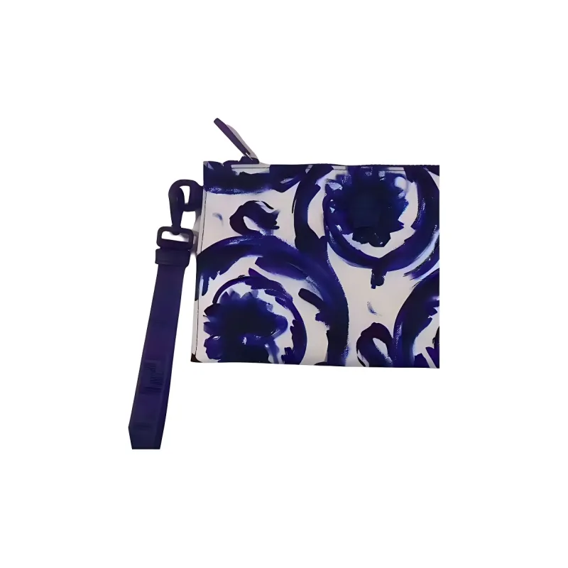 FANSIZHE Nylon Clutch Large Size Men's White & Blue-1