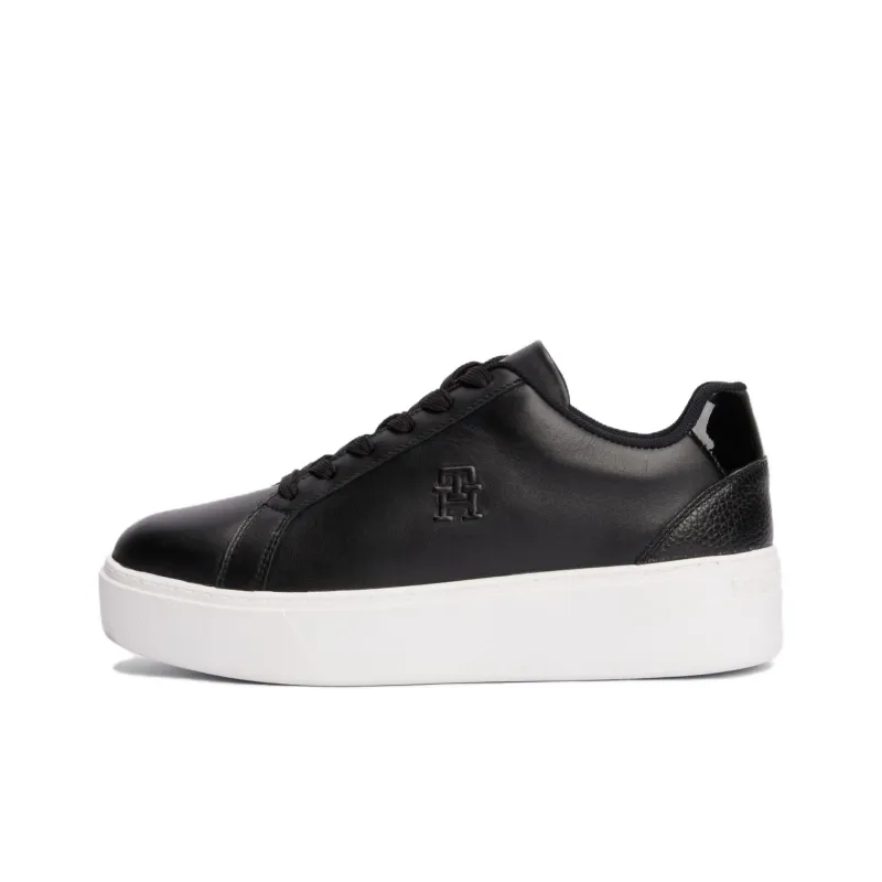 Tommy Hilfiger Trainers Low Top Skateboard Shoes Women's Black-0