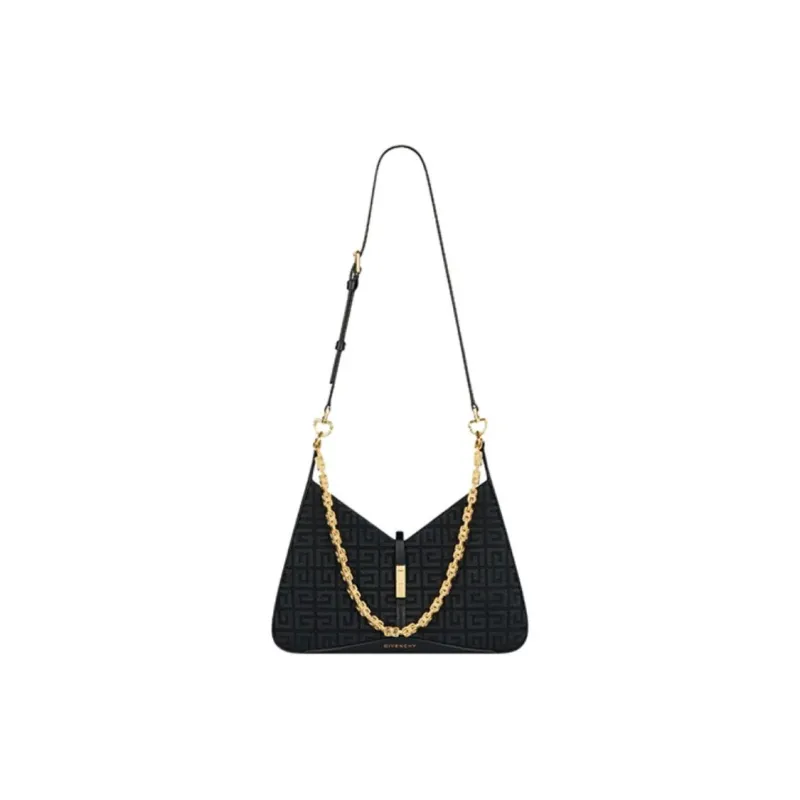 Givenchy Cut out Cotton And Acrylic Blend Crossbody One Shoulder Handbag Trumpets Women's Black-1