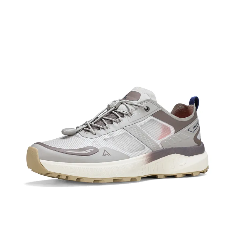 HUMTTO Shock Absorbers With Slip Resistant And Abrasion Resistant Properties Low Top Hiking Shoes Men's Beige Gray-1