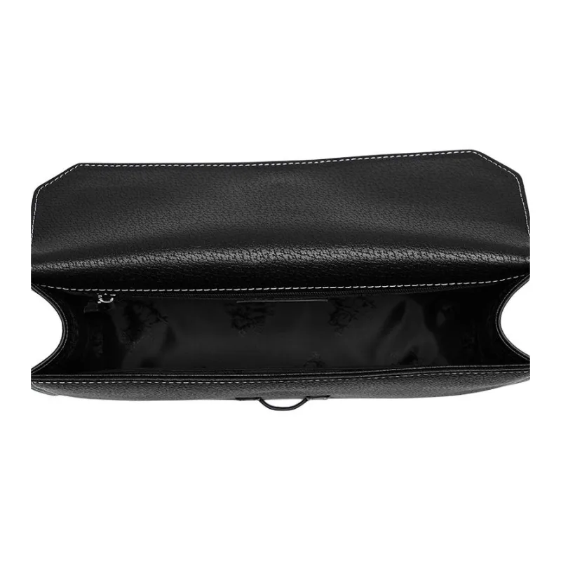SEPTWOLVES Cow Leather Clutch Medium Size Men's Black-3